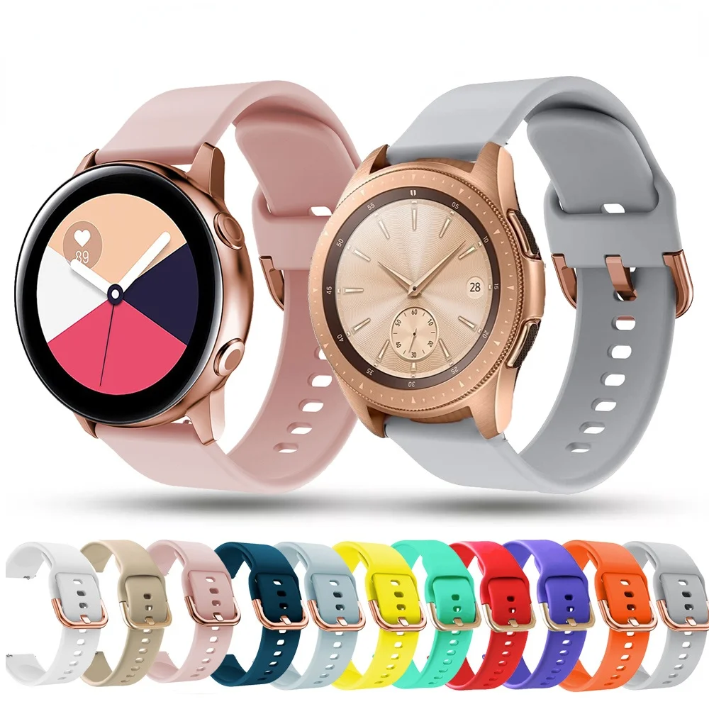 Top Trends: 20mm 22mm Watch Strap For Samsung Galaxy Watch 3 46mm 42mm Active2 Huawei GT 2 / 3 / pro Silicone Bracelet Gear S3 Amazfit Watchband Shoppable Styles