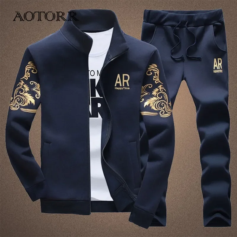 Top Trends: Men's Tracksuit Fall Wear Large Size Two Piece Set Men's Jacket Clothing Loose Shoppable Styles