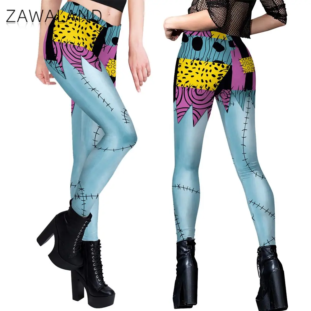 Top Trends: Zawaland New Skull Woman Leggings Halloween Party Female Pants Fitness Tights Female Trousers Zombie Carnival Cosplay Bottom Shoppable Styles