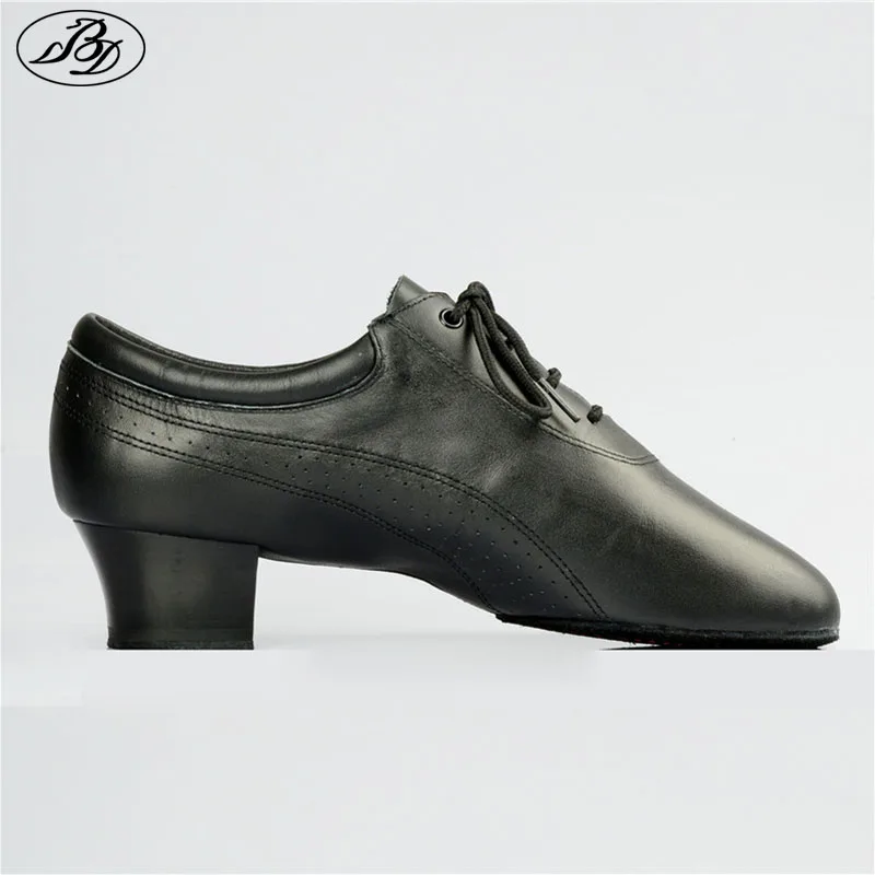 Top Trends: BD Dance Men Latin Dance Shoes 424 Split Outsole Soft Leather Professional Dancesport Shoe Elastic Heel Ballroom Dancing Shoes Shoppable Styles - Image 2