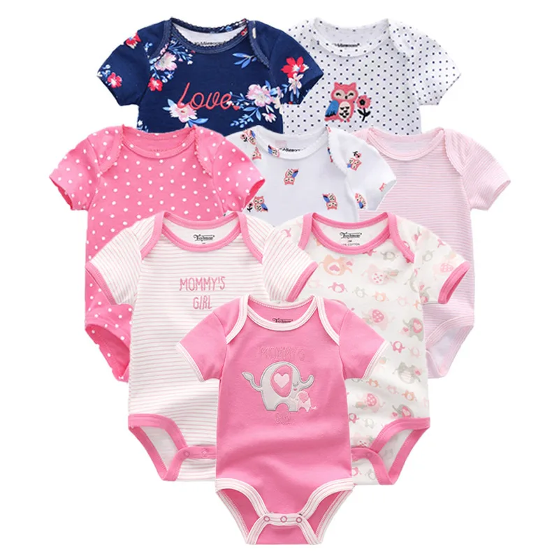 Top Trends: Kiddiezoom 8Pcs / Lot Baby Bodysuits Fashion Cartoon Newborn Boy Girl Onesies Infant Clothing Sets Shoppable Styles