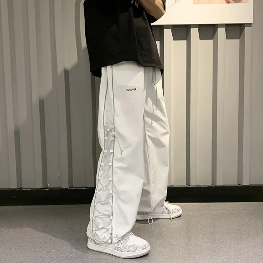 Top Trends: 2023 New Men Casual Cargo Pants Side Cross Lace-up Oversize Wide Pants Harajuku Sweatpants Fashion Joggers Pants Streetwear Shoppable Styles