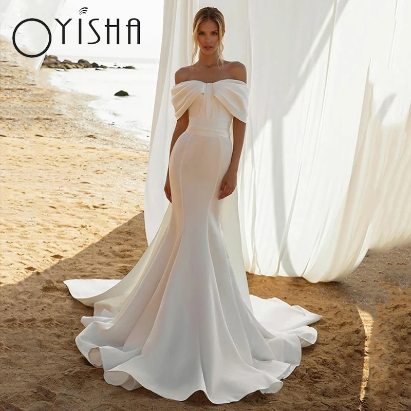 Top Trends: OYISHA Elegant Sweetheart Mermaid Wedding Dresses For Women Off The Shoulder Romantic Backless Bridal Gowns Custom Made платье Shoppable Styles