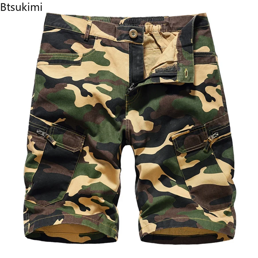 Top Trends: 2024 Men's Cargo Shorts Beach Shorts Camouflage Summer Men Cotton Loose Multi-Pocket Military Trousers Homme Casual Sweat Shorts Shoppable Styles