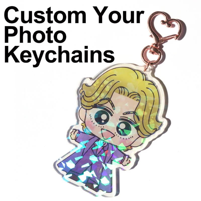 Top Trends: Custom Clear White Star Acrylic Keychains Clear Charms Cartoon Photo Anime Cute Customized Logo Personalized Design Keyring Gift Shoppable Styles