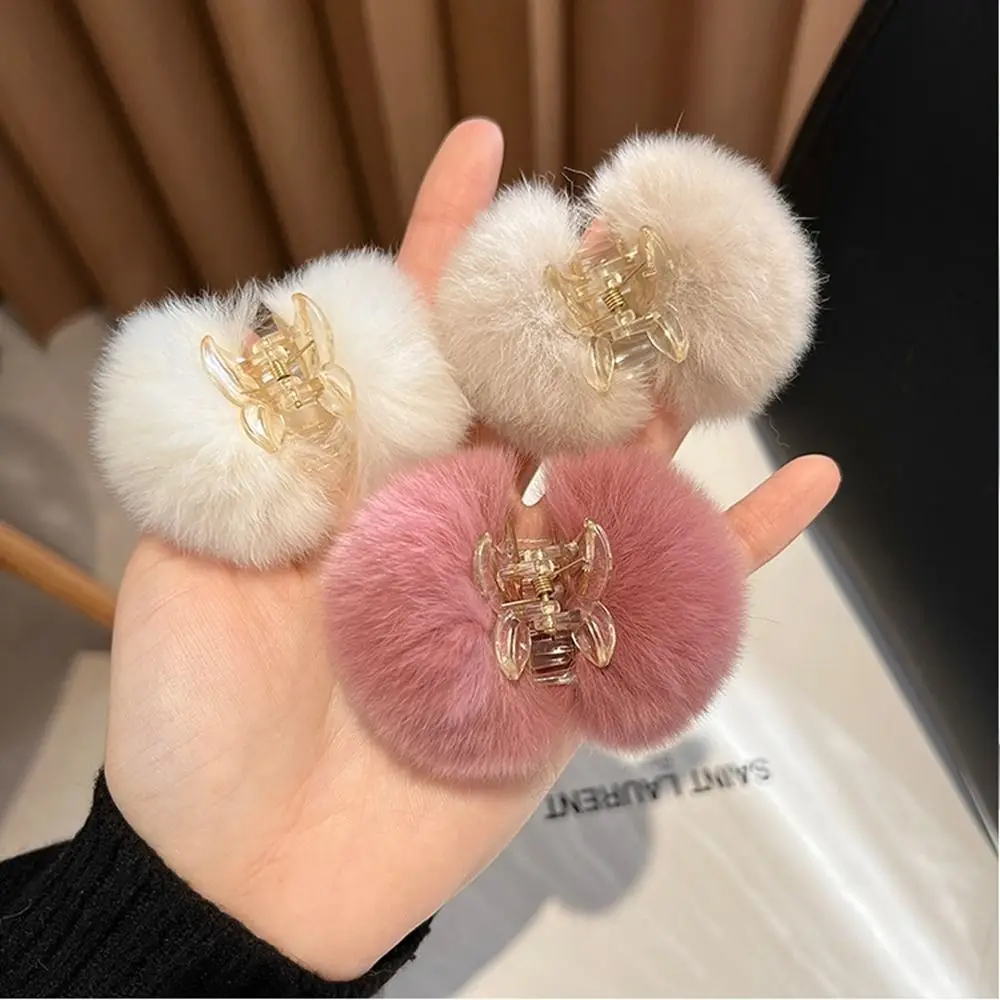 Top Trends: Cute Rabbit Fur Hair Claw Clips Hair Accessories For Women Girl Plush Scratching Hairpins Girls Headdress Shoppable Styles