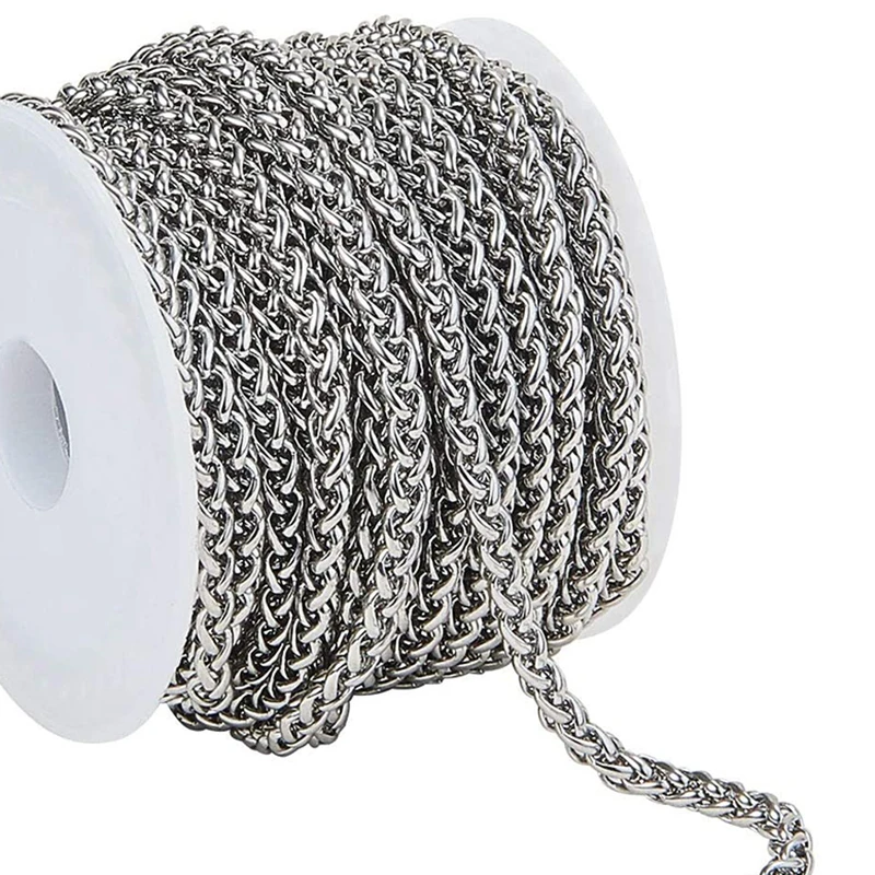 Top Trends: 1 Meter 304 Stainless Steel Twisted Cable Chain Keel Chain Wheat Chain For DIY Jewelry Making Necklace Bracelets Accessories Shoppable Styles