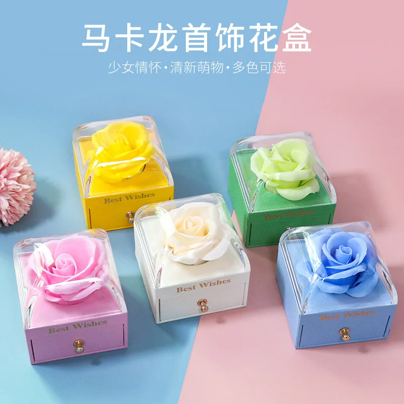 Top Trends: 2022 Rose Flower Jewelry Box New Macaron Color Flower Box Jewelry Packaging Box Storage Box Shoppable Styles