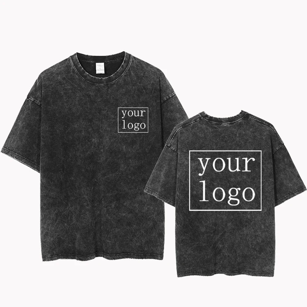 Top Trends: Customized Printed Cotton T Shirt Harajuku Men&#039;s Top DIY Your Like Photo Logo T-shirt Vintage Personalized Custom Short Sleeves Shoppable Styles