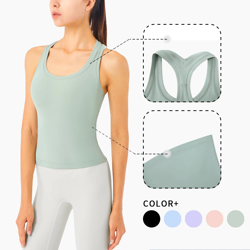 Top Trends: WISRUNING Y-shaped Back Yoga Tank Tops For Fitness Female Sportswear For Gym Outfit Sports Tights For Women Push Up Workout Vest Shoppable Styles