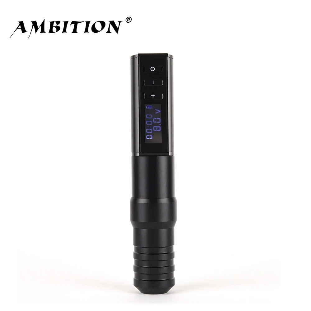 Top Trends: Ambition Hunter Wireless Tattoo Pen Machine 1650mAh Lithium Battery Power Supply LED Digital For Body Art Shoppable Styles