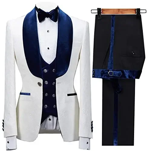 Top Trends: 2023 New Business Fashion Casual Jacquard Men&#039;s Suit Classic Velvet Dress Trajes Elegante Para Hombres Costume Homme Ropa Hombre Shoppable Styles