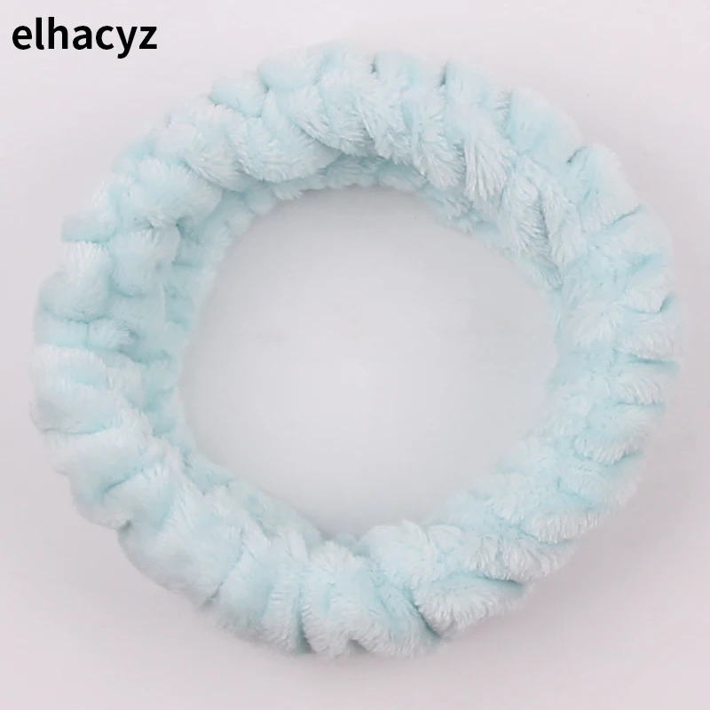 Top Trends: Chic Solid Coral Fleece Soft Elastic Spa Facial Hairband Girls Wash Face Head Wear Makeup Headband 2024 Women Hair Accessories Shoppable Styles - Image 6