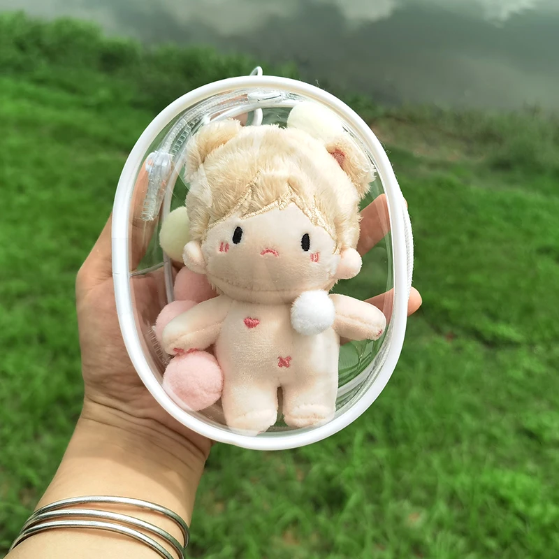 Top Trends: Clear Outdoor Bag New Style Mini Kawaii Plush Dolls Storage Pouch For 10cm-12cm Plushy Doll Anime Cartoon Nendroid Toy Shoppable Styles