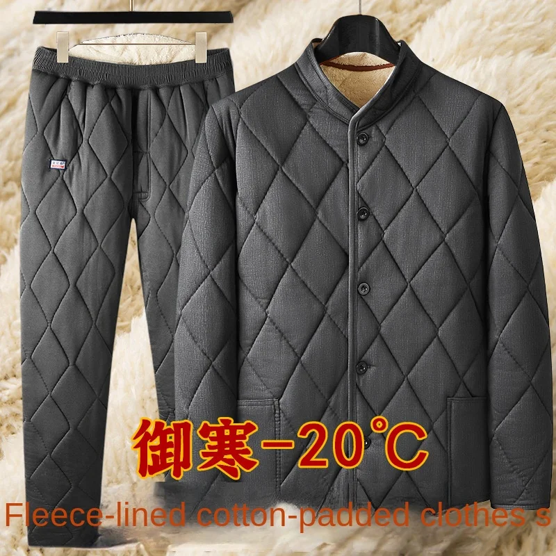 Top Trends: 2023 Jacket For Men In Winter, Thickened And Plush Cotton Jacket, Cotton Pants, Warm Suit, Cotton Jacket For Inner Wear Shoppable Styles