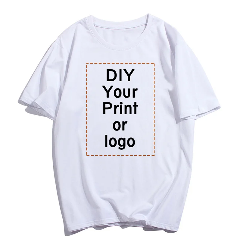 Top Trends: Customized Printed Fashion T Shirt Harajuku Women Top DIY Your Like Photo Or Logo White T-shirt Fashion Custom Female Top Tshirt Shoppable Styles