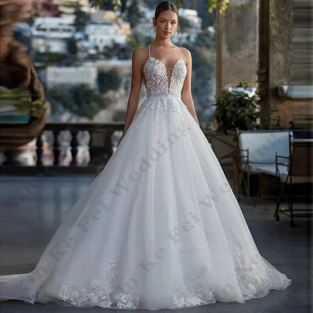 Top Trends: Elegant New Wedding Dresses Lace Appliques A-Line Off Shoulder Sleeveless Beautiful Fluffy Princess Style Mopping Bridal Gowns Shoppable Styles