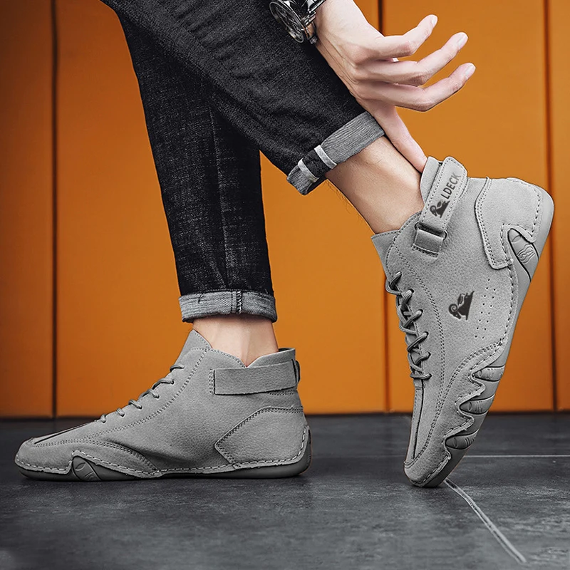 Top Trends: Men Casual Sneakers 2023 New In Ankle Boots Lace Up Males Shoes Fashion High Quality Loafers Men Luxury Casual Shoes Mocasines Shoppable Styles