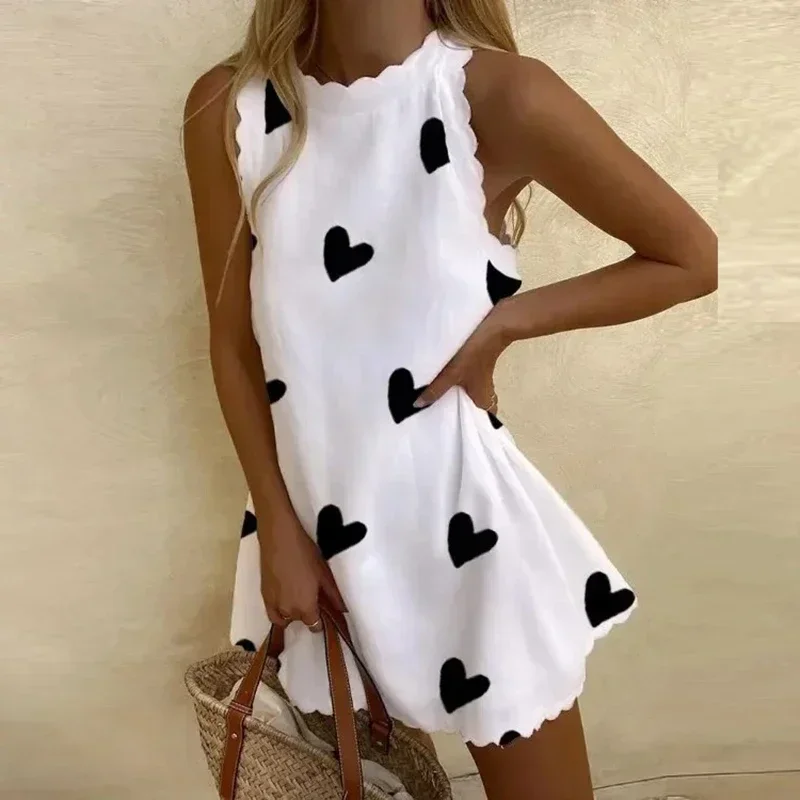 Top Trends: Women Summer Dress Loose Solid Sleeveless Party Mini Dresses For Women Elegant Loose Beach Party Female Dress Vestidos 2023 Shoppable Styles