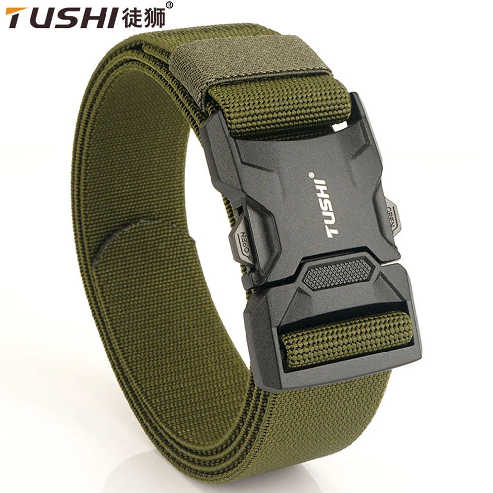 Top Trends: TUSHI Men Belt Army Outdoor Hunting Tactical Multi Function Combat Survival High Quality Marine Corps Canvas Nylon Male Luxury Shoppable Styles