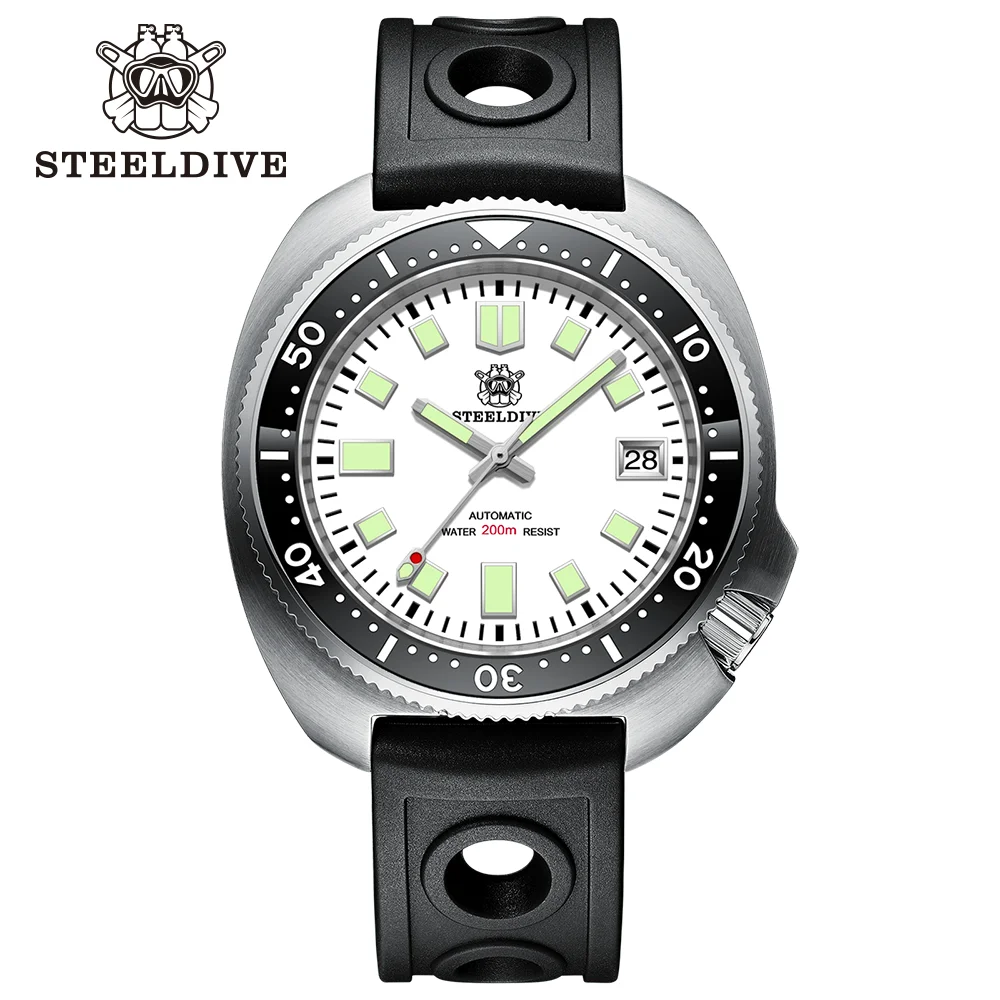 Top Trends: Luxury Dive Watch Sapphire Crystal SD1974 NEW STEELDIVE Abalone Series NH35 Swiss Luminous 200M Waterproof Mechanical Wristwatch Shoppable Styles