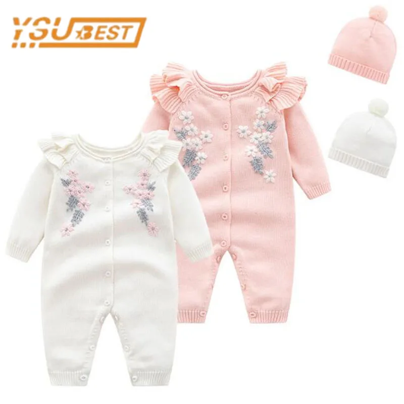 Top Trends: Ysubest Kids New 2022 Spring Autumn Girl Embroidery Rompers + Hat Baby Girl Newborn Rompers Clothes Baby Girl Rompers Shoppable Styles