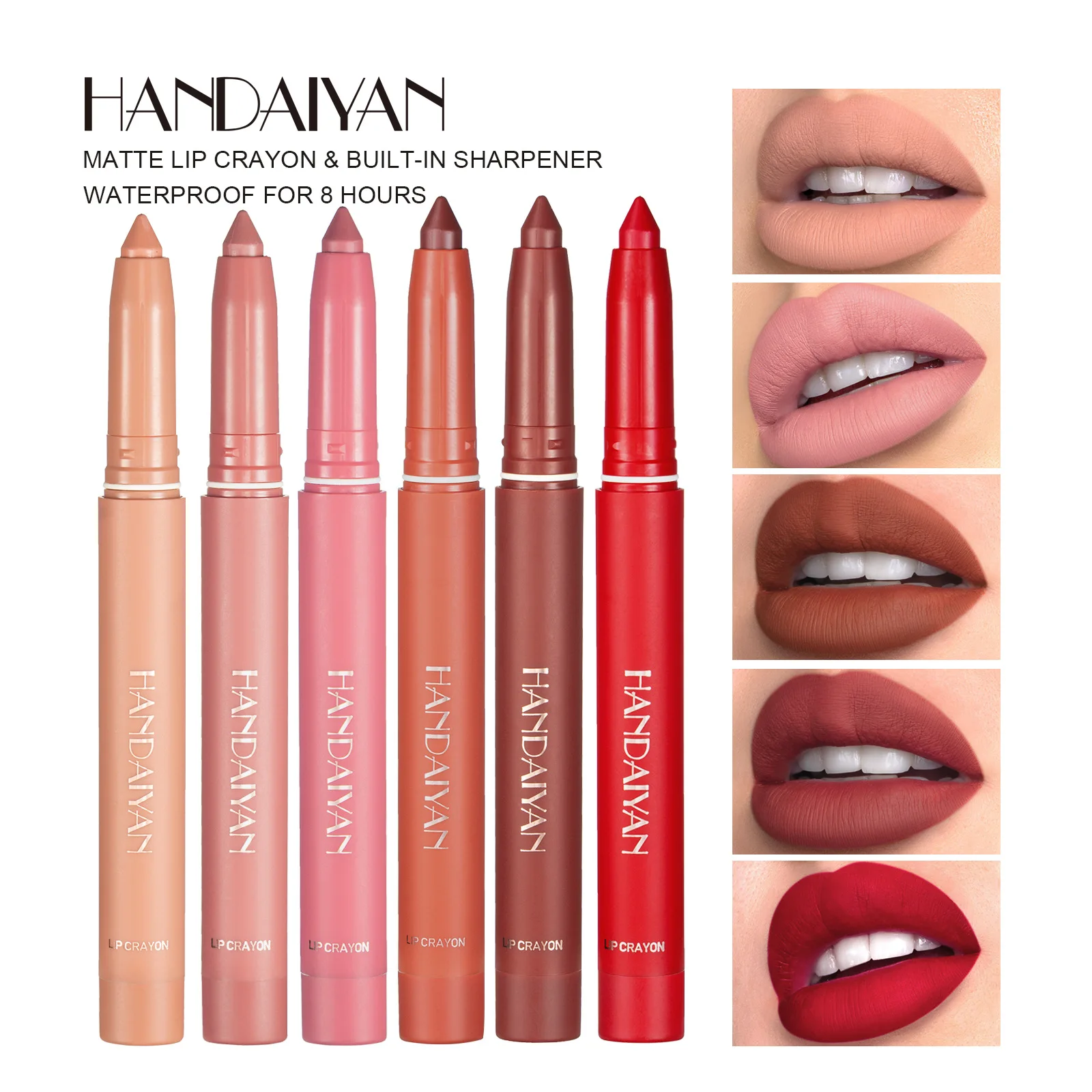 Top Trends: Handaiyan 12 Colors Lip Liner Matte Waterproof Velvet Nude Lipstick Pencil Sexy Red Brown Pigments Makeup Long Lasting Shoppable Styles