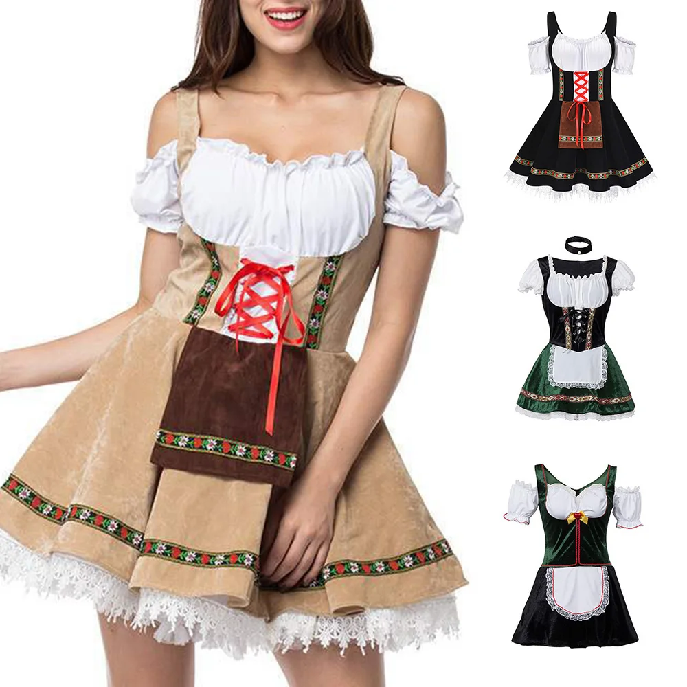 Top Trends: Oktoberfest Women Festival Party Clothes Costume Traditional Couple German Bavarian Beer Outfit Cosplay Halloween Carnival Shoppable Styles