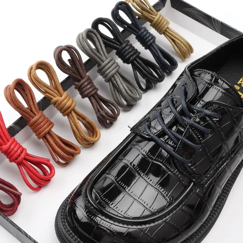 Top Trends: Cotton Waxed Shoelaces Round Oxford Shoe Laces Boots Laces For Shoes Waterproof Leather Shoelace 60 / 80 / 100 / 120 / 140 / 180cm 1Pair Shoppable Styles - Image 2