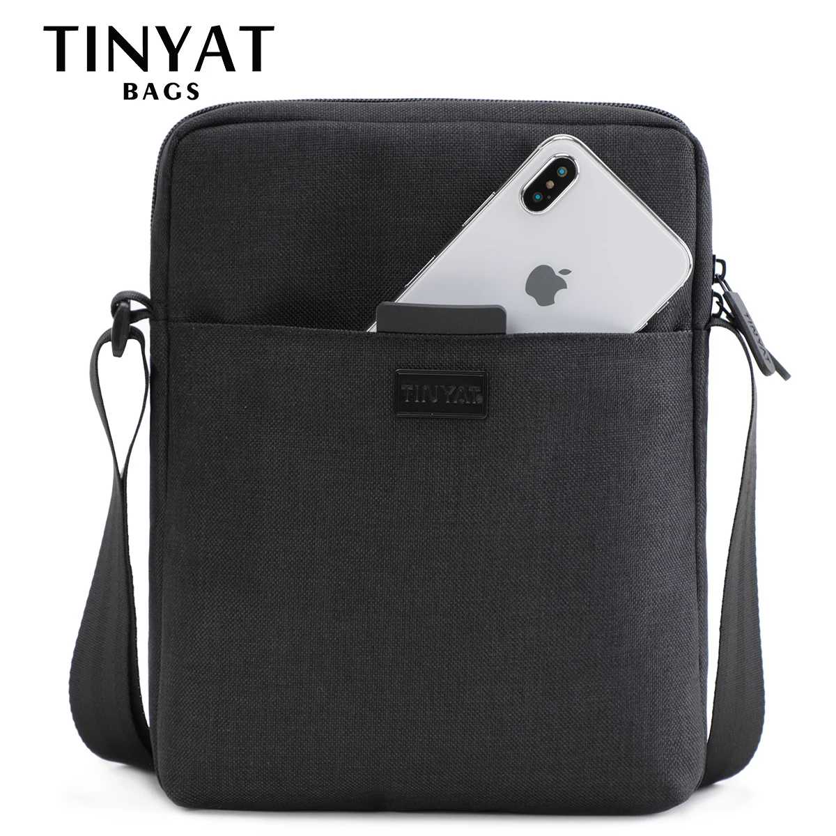 Top Trends: TINYAT Men's Bags Light Canvas Shoulder Bag For 7.9' Ipad Casual Crossbody Bags Waterproof Business Shoulder Bag For Men 0.13kg Shoppable Styles