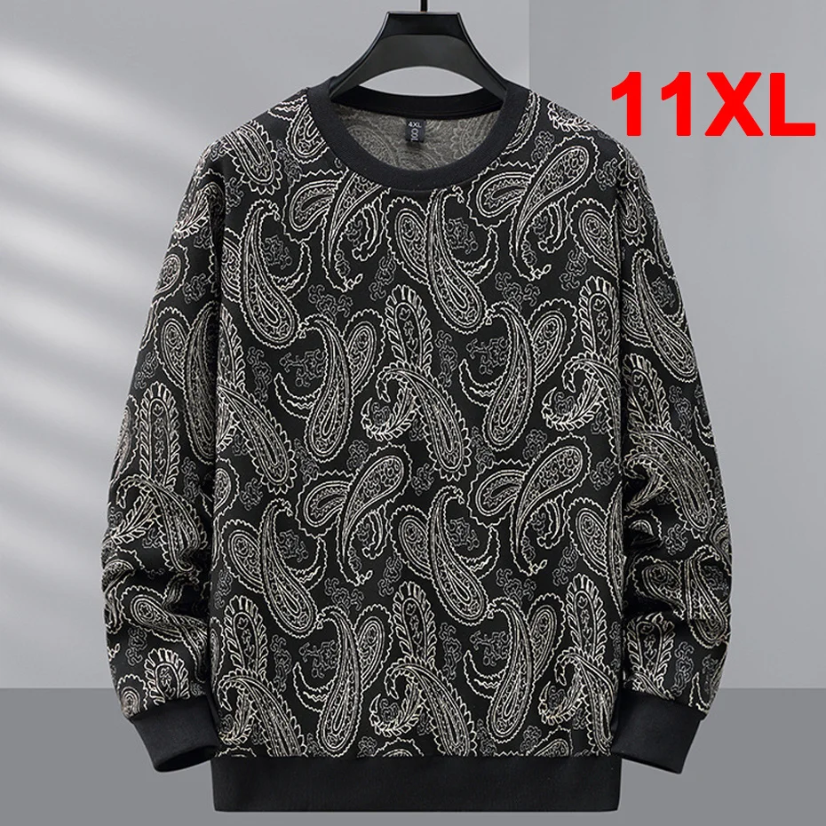 Top Trends: Bandana Paisley Pattern Sweatshirt Men 11XL 10XL Plus Size Sweatshirts Vintage Streetwear Pullover Male Big Size 10XL Shoppable Styles