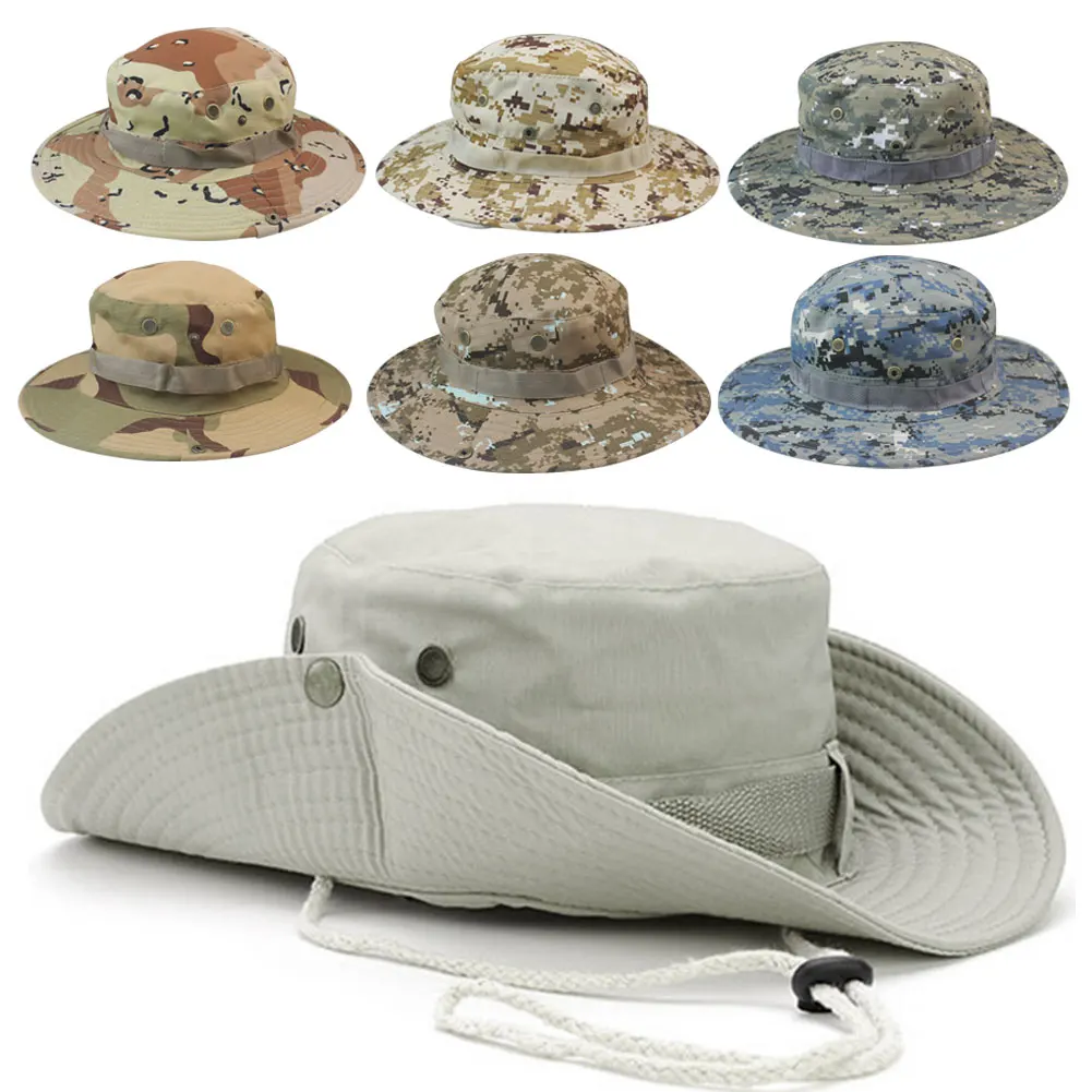 Top Trends: Camouflage Boonie Men Hat Tactical US Army Bucket Hats Military Multicam Panama Summer Cap Hunting Hiking Outdoor Camo Sun Caps Shoppable Styles - Image 2