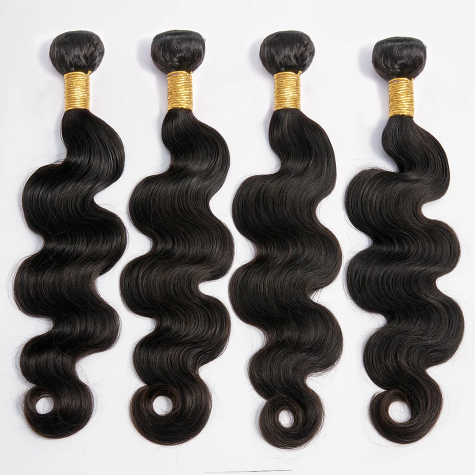 Top Trends: Body Wave Bundles Brazilian Hair Weave Bundles 1 / 3 / 4 PCS 100% Human Hair Bundles Natural / Jet Black 10-32&quot;Remy Hair Extensions Shoppable Styles