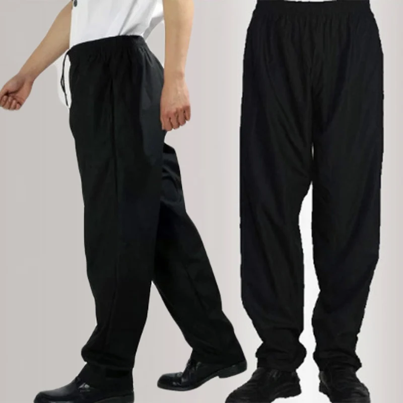 Top Trends: Suitable Men Chef Trousers Food Service Work Wear Loose Casual Kitchen Restaurant Hotel Uniform Cook Pants For Man Chef Bottoms Shoppable Styles