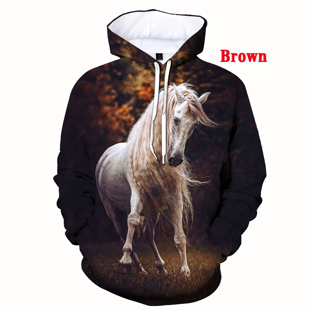 Top Trends: Autumn Fashion Animal Horse 3D Printed Hoodies Men Women Casual Sweaters Cartoon Streetwear Long Sleeve Sport Pullover Shoppable Styles - Image 5