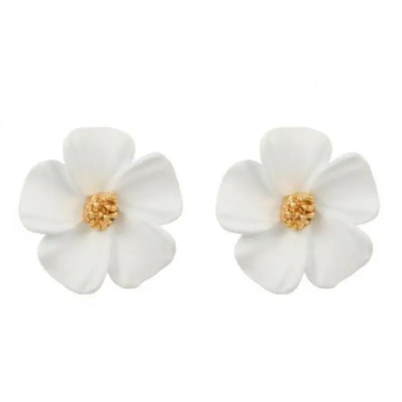 Top Trends: 925 Silver Needle Spring Summer Flower Earrings For Women Korean Jewelry 2023 Trendy Sweet Peach Blossom Women's Stud Earrings Shoppable Styles - Image 6