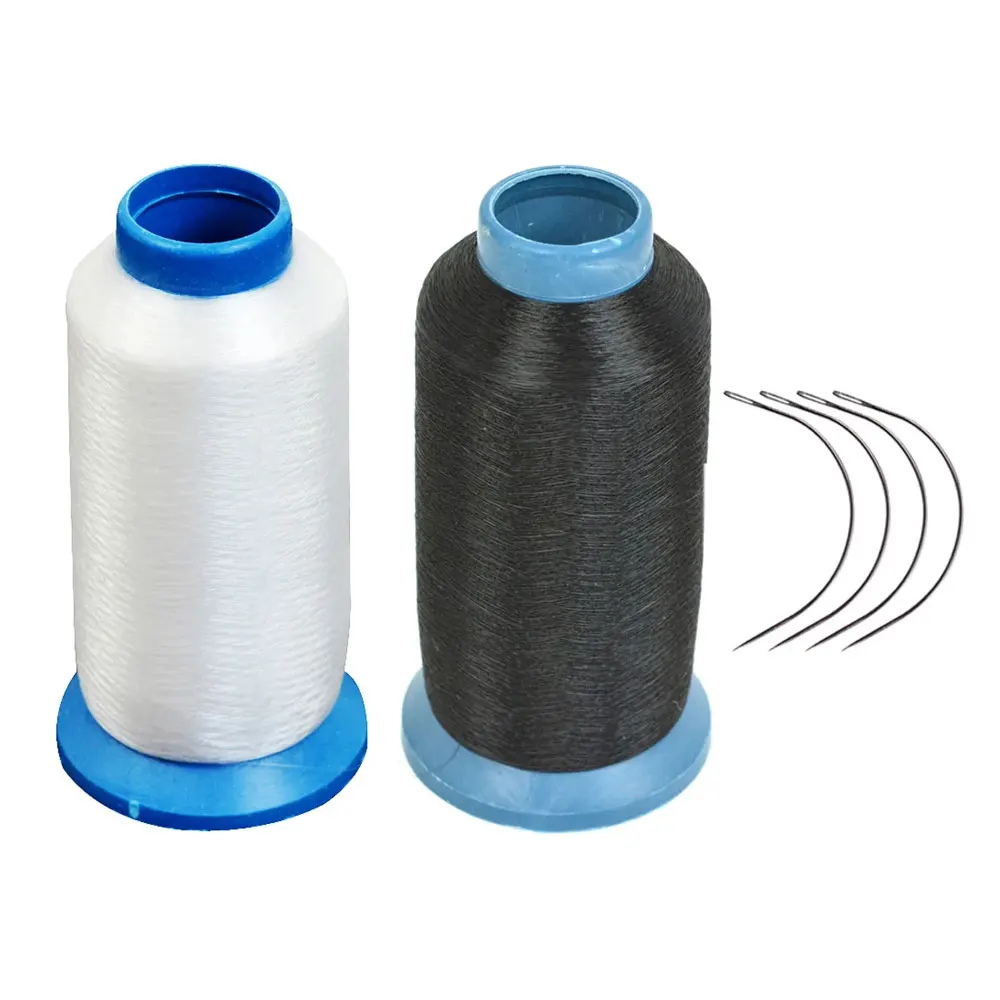 Top Trends: 0.15mm Nylon Thread With Needle Invisible Sewing Thread For Make Wig Thread For Wig Needle 8pc With 1pc Thread For Weaving Shoppable Styles