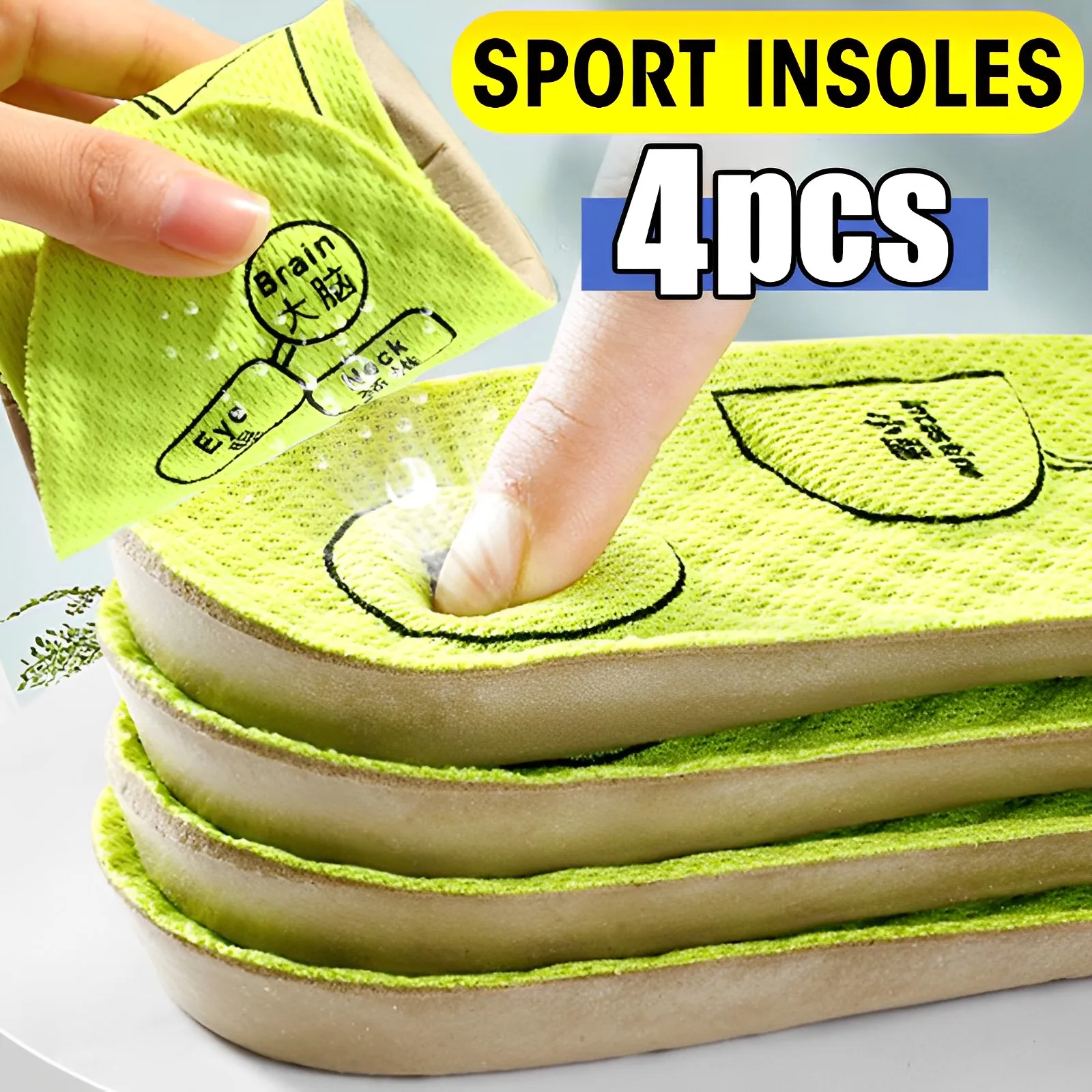 Top Trends: Wormwood Insoles Foot Acupressure Insole Men Women Sports Cushion Inserts Sweat-absorbing Deodorant Massage Insole ShoePads Shoppable Styles