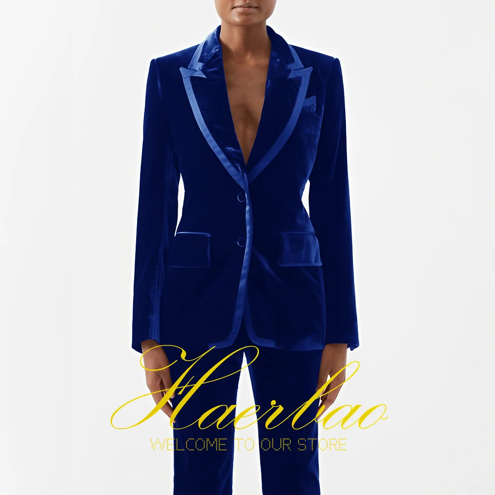 Top Trends: Women&#039;s Royal Blue Velvet Suit, Wedding Dress For Mom, Formal Jacket And Pants, 2-Piece Set, Party Outfit Shoppable Styles