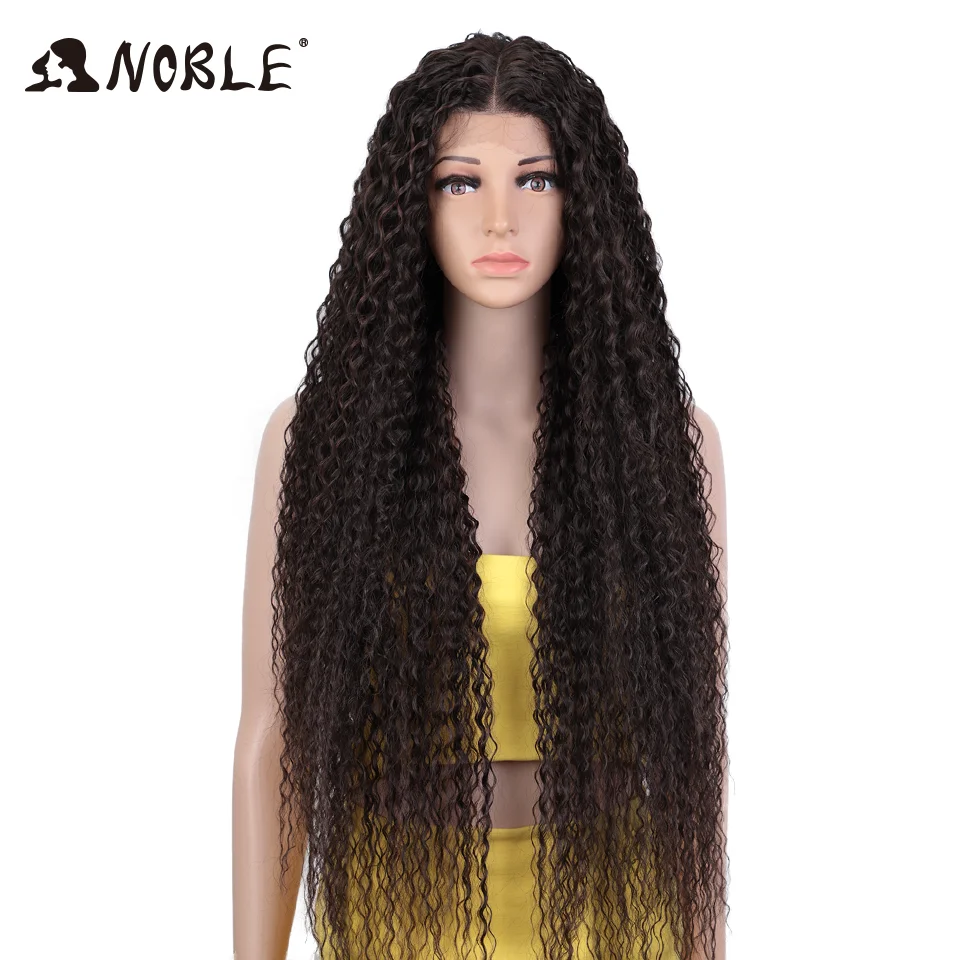 Top Trends: Noble Synthetic Lace Front Wig Long Curly 38 Inch Red Wig For Women Afro Kinky Curly Lace Front Wig Cosplay Blonde Lace Wig Shoppable Styles - Image 3