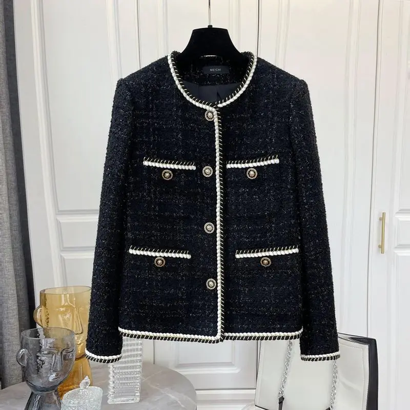 Top Trends: 2023 Small Fragrant Coat Women&#039;s Fall Winter Plus-size Jackets Design Sense Niche Loose Overcoat Versatile Tweed Top Outwear Shoppable Styles