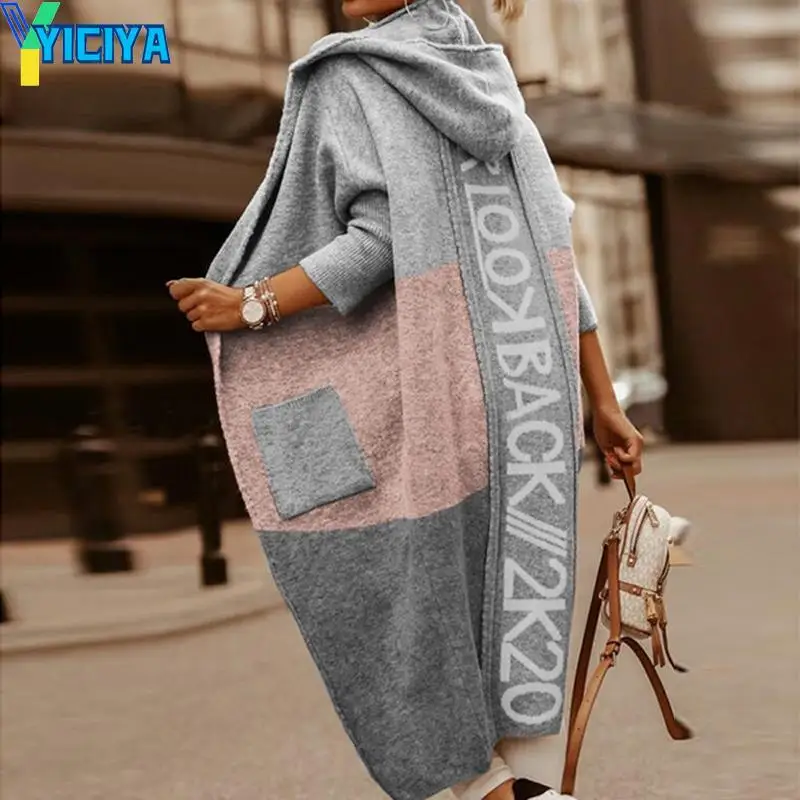 Top Trends: YICIYA Long Cardigan Women Knitwears High Quality Cardigans Sweater Casual Vintage Autumn Winter Coats Fashion New Outfits 2023 Shoppable Styles