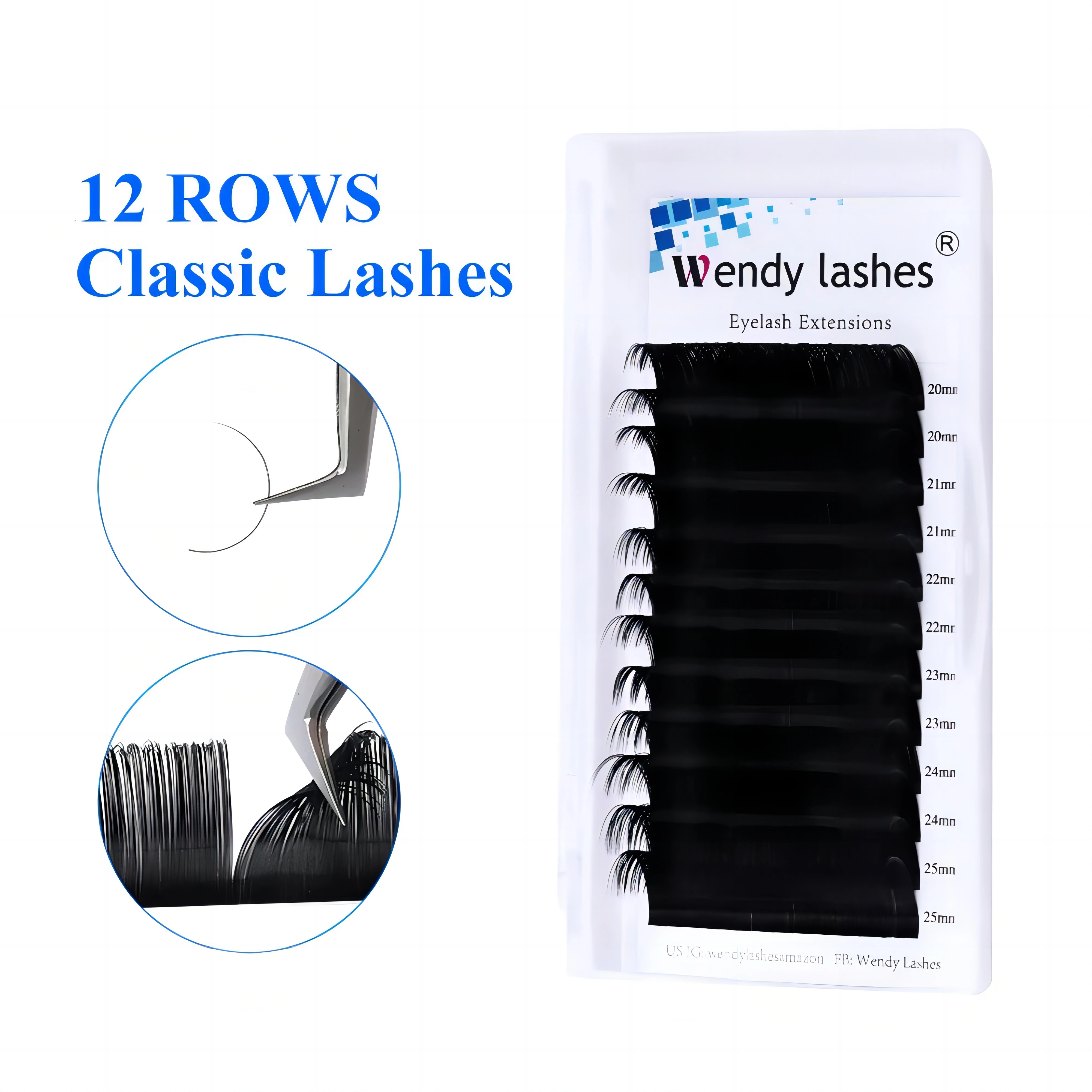 Top Trends: Mix-Length Individual Eyelash Extension 20-25mm DD Classic Eyelashes Natural Long Silk Lash Extension Wendy Lashes Shoppable Styles