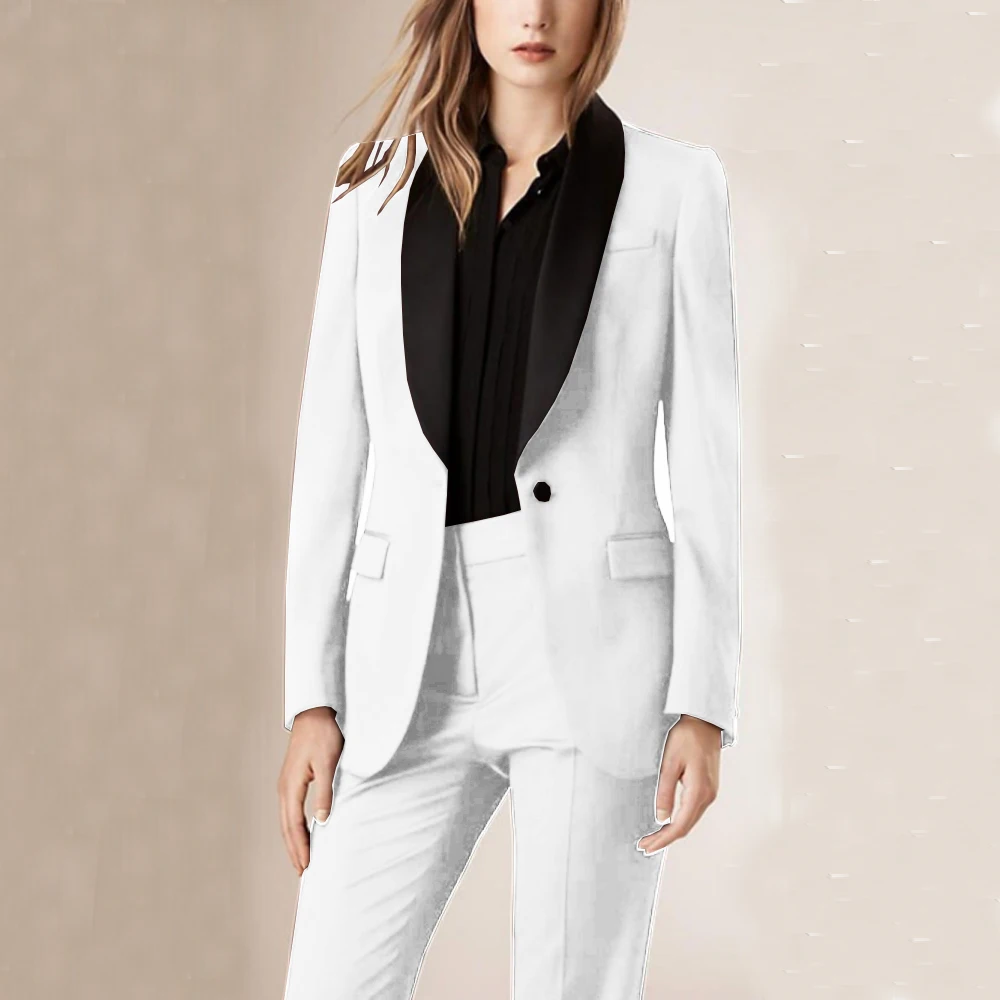 Top Trends: 1 Button Chic And Elegant Woman Set Jacket+ pants Women's Suit 2 Piece Set Shawl Collar Sets Luxury Pantsuit Blazer Shoppable Styles - Image 3