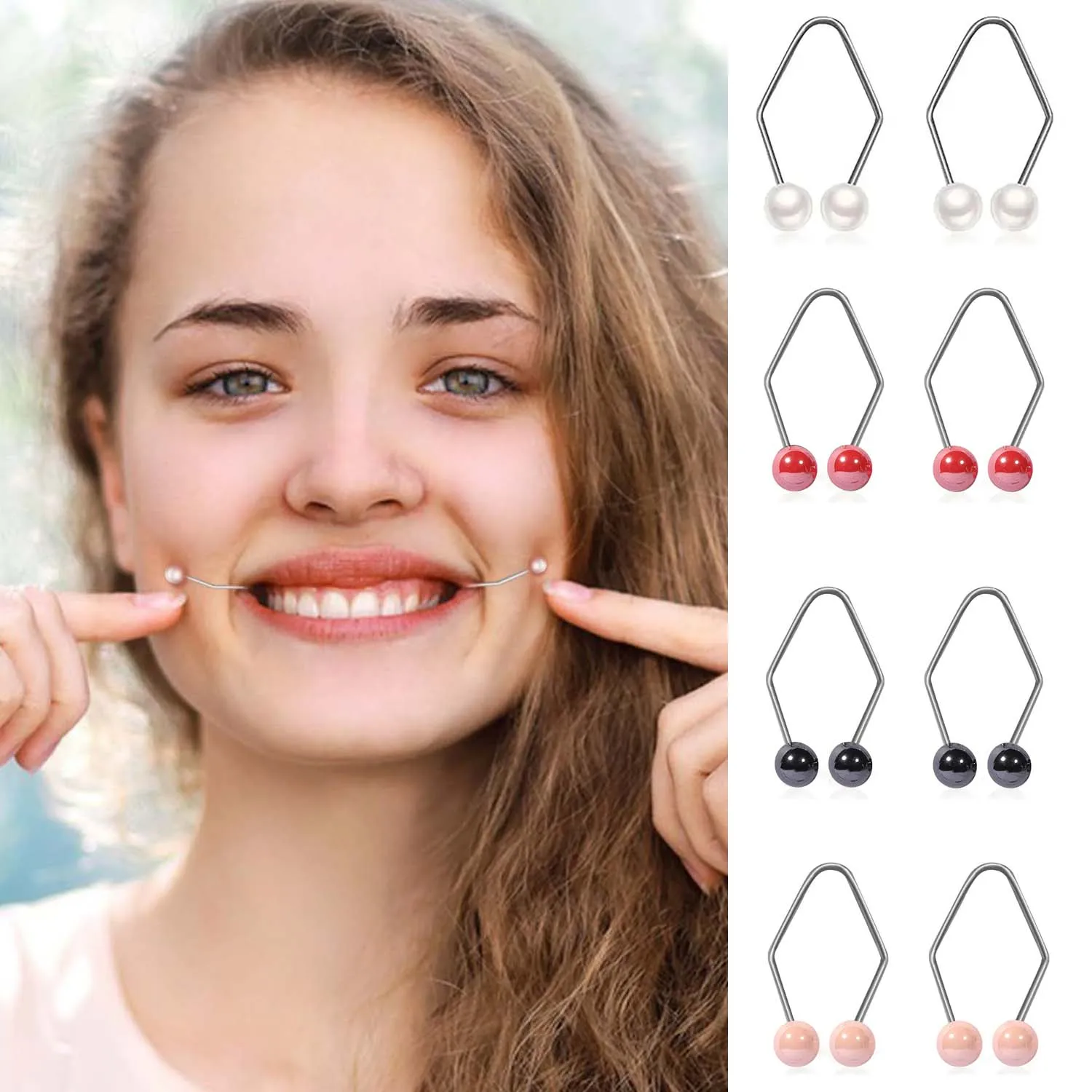 Top Trends: 2Pcs Dimple Makers For The Face Women Easy To Wear Develop Natural Smile Dimple Trainer Creative Body Jewelry Accessories New Shoppable Styles