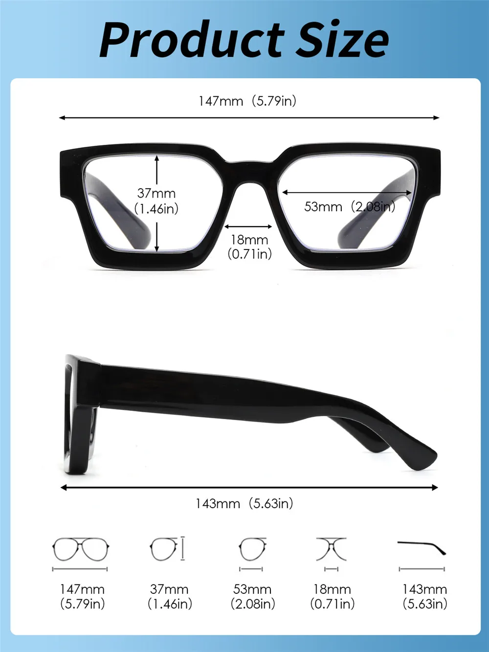 Top Trends: JM Square Reading Glasses, Blue Light Blocking Computer Reader For Women Men Reading Presbyopic Glasses Shoppable Styles - Image 6