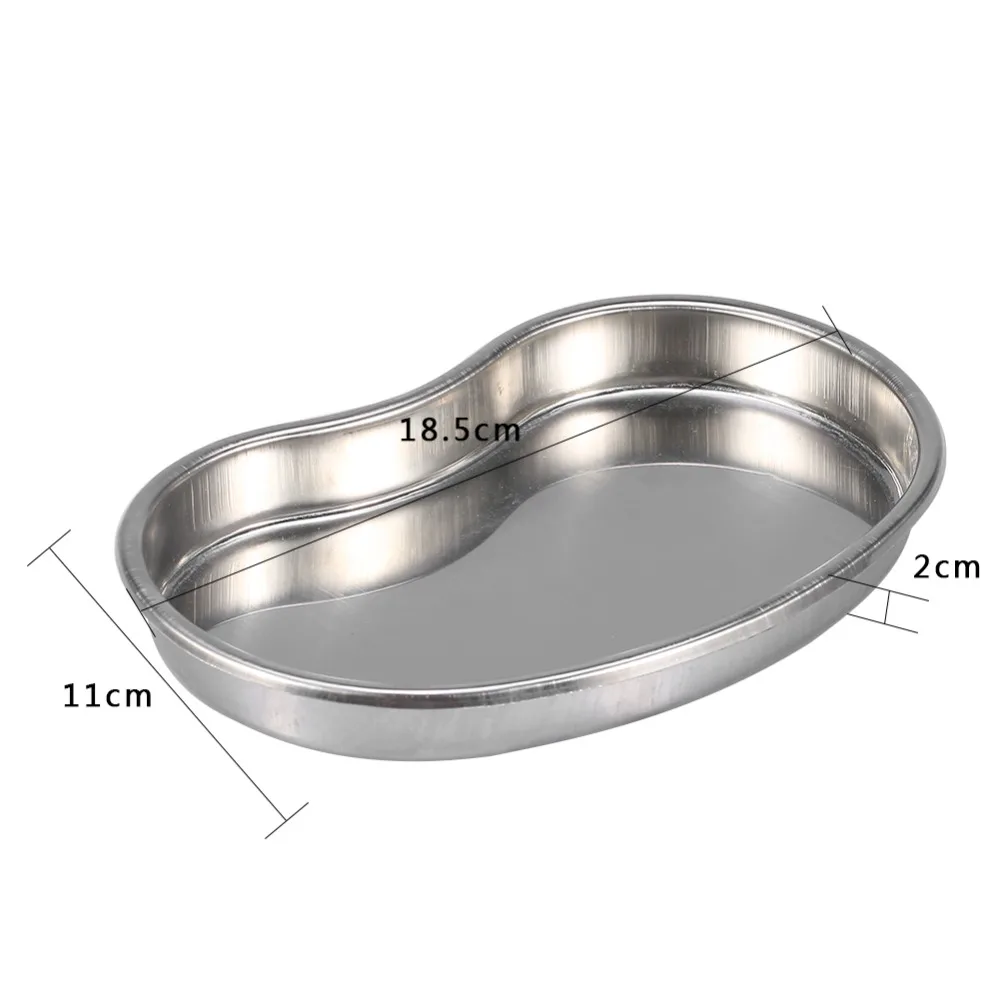 Top Trends: S Size Silver Stainless Steel Tattoo Tray Surgical Disinfection Bending Plate For Dental Eyebrow Lip Tattoo Sterilization Tools Shoppable Styles