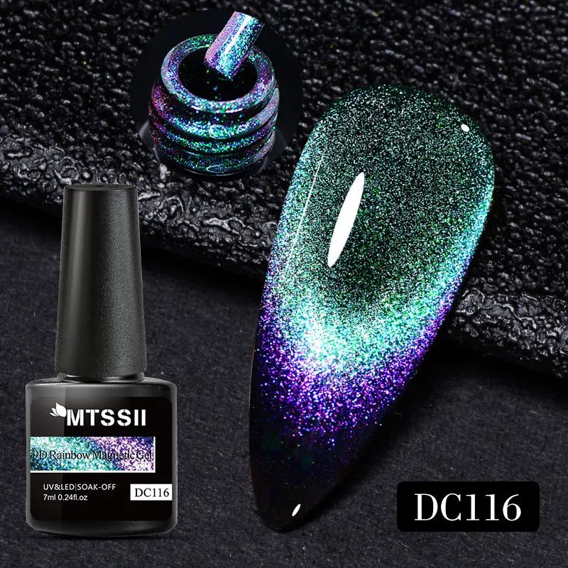 Top Trends: Mtssii 7ML 9D Cat Magnetic Gel Nail Polish Laser Magnet Soak Off UV Gel Semi Permanent Shiny Glitter Cat Eye Nail Varnish Shoppable Styles