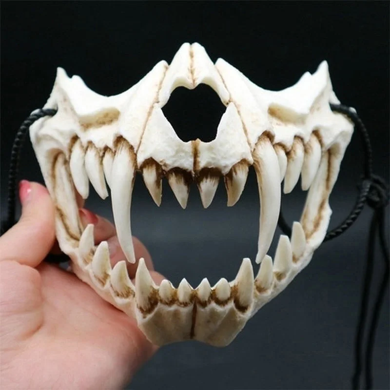 Top Trends: Halloween Demon Mask Carnival Werewolf Skull Mask Cosplay Costumes Anime Cosplay Mask Face Headwear Horror Party Props Shoppable Styles