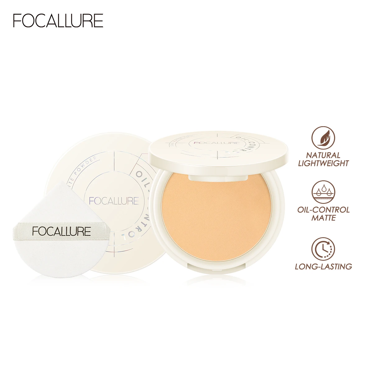 Top Trends: FOCALLURE Natural Lightweight Pressed Powder Waterproof Oil-control Long-lasting Compact Matte Setting Powder Makeup Cosmetics Shoppable Styles